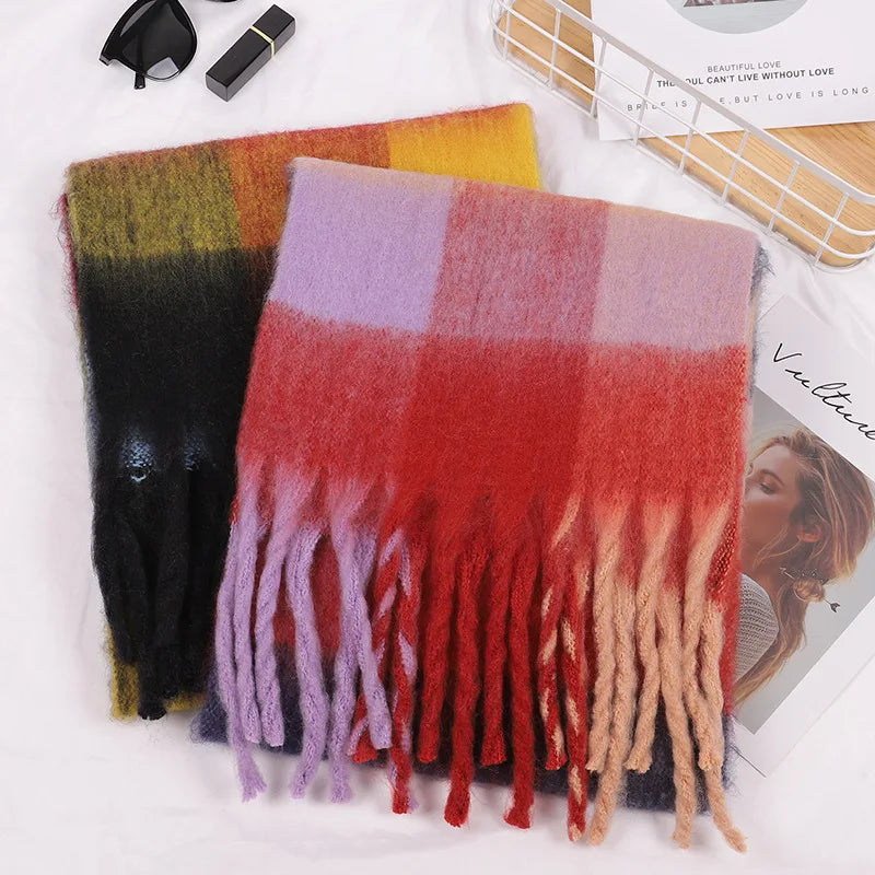 Unisex Plaid Scarf - Shop with Ameera