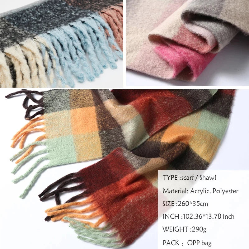 Unisex Plaid Scarf - Shop with Ameera