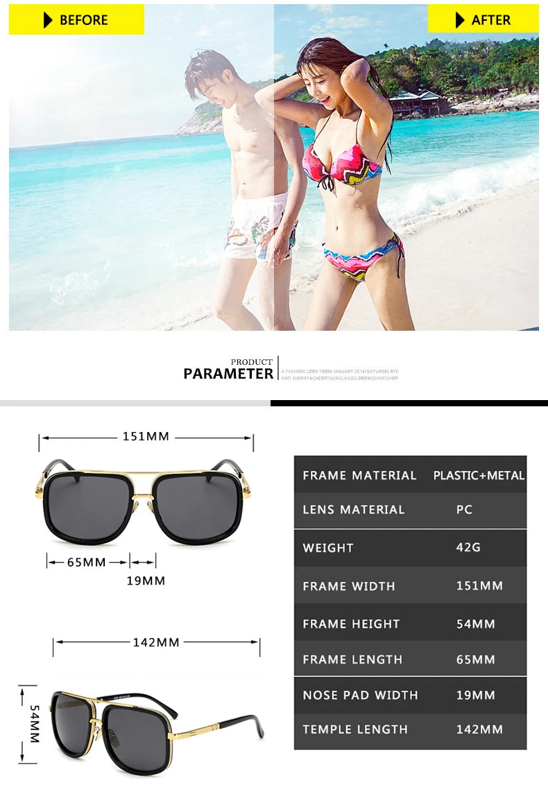 Square Frame Men Sunglasses - Shop with Ameera