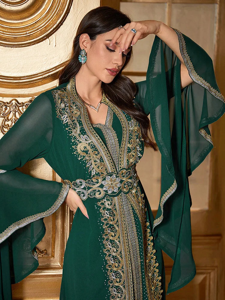 Green Kaftan - Shop with Ameera