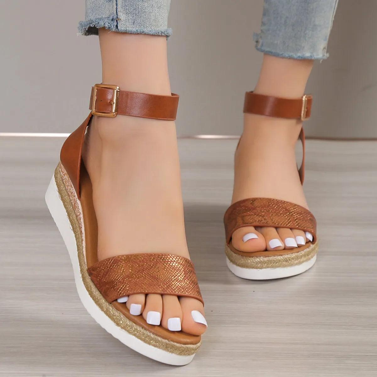 Buckle Strap Sandals - Shop with Ameera