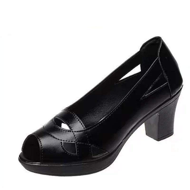 Black Square Heels - Shop with Ameera