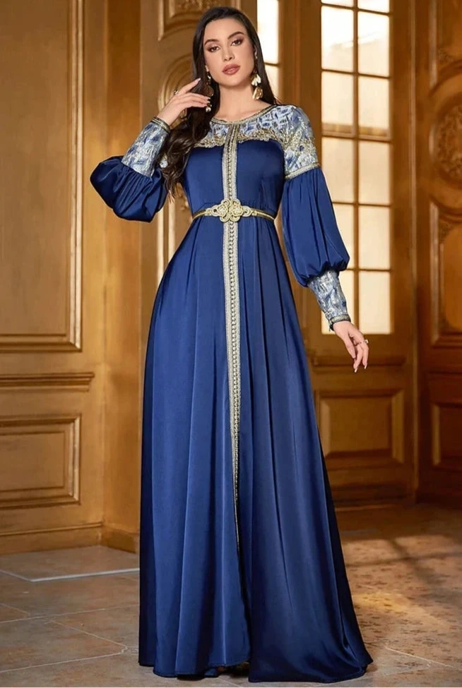 Blue Abaya - Shop with Ameera