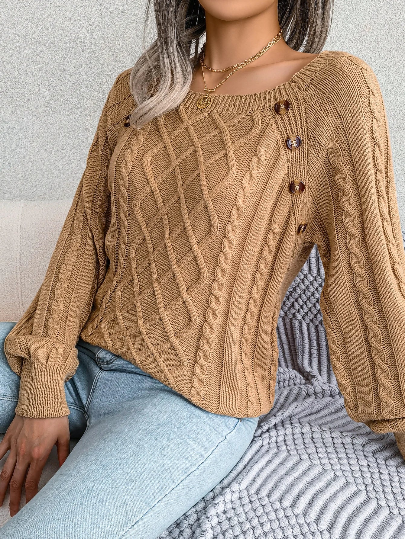 Square Collar Sweaters - Shop with Ameera