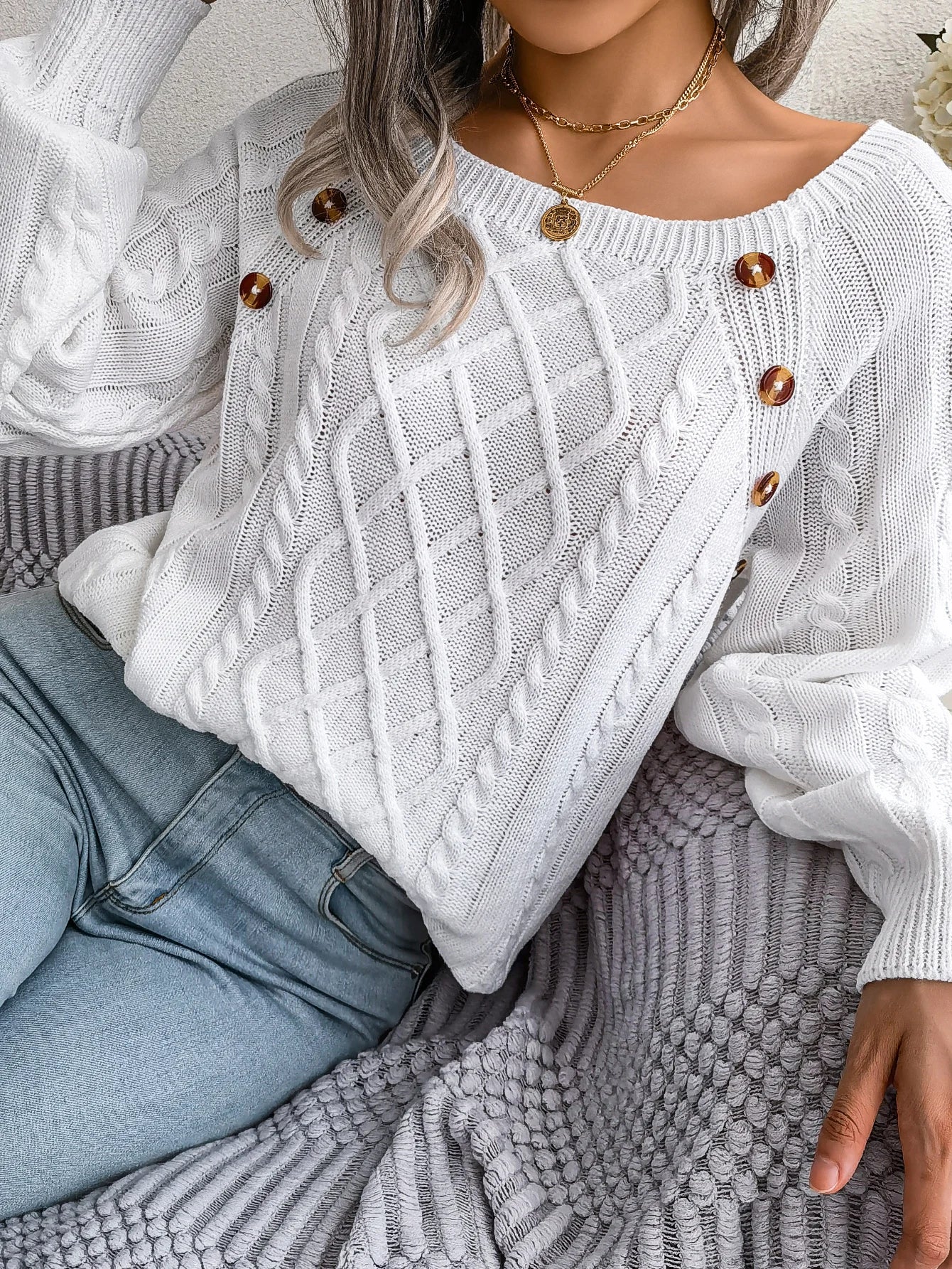 Square Collar Sweaters - Shop with Ameera