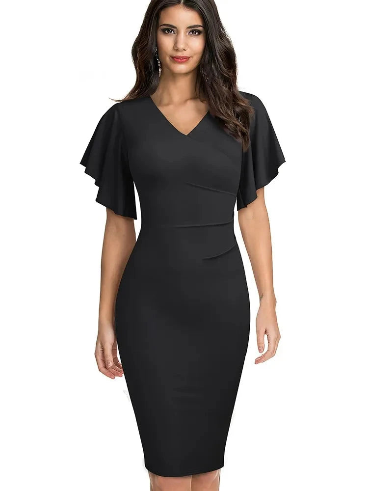 Ruffle Sleeve Dress - Shop with Ameera