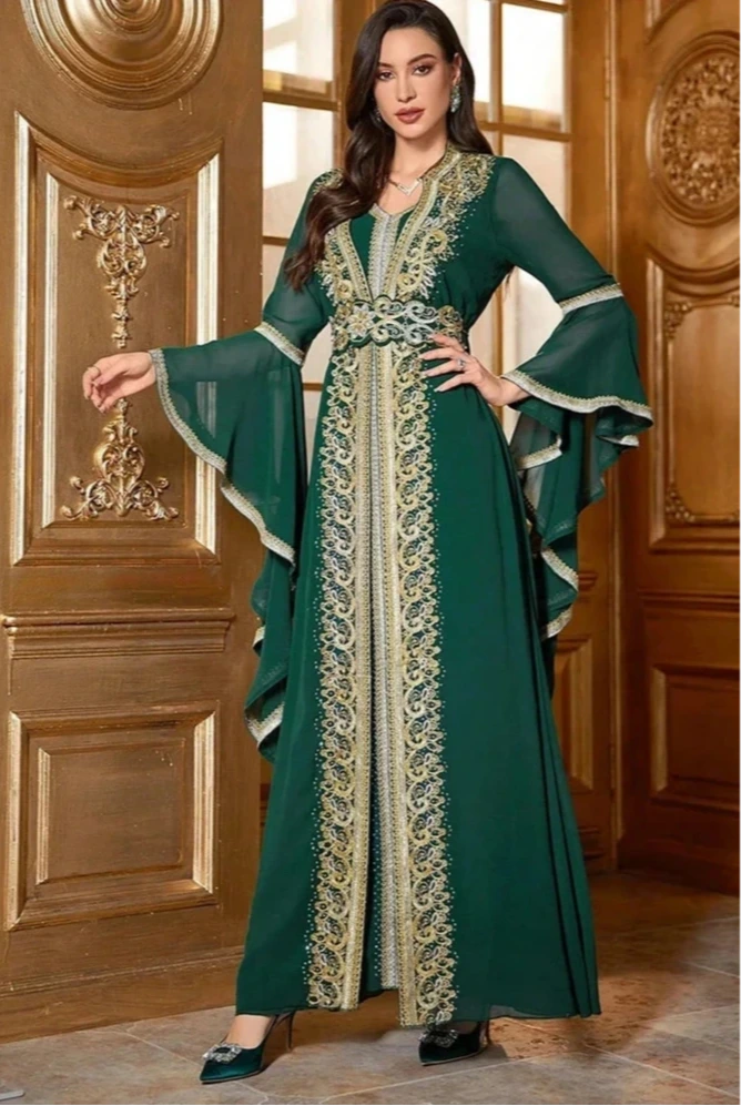 Green Kaftan - Shop with Ameera
