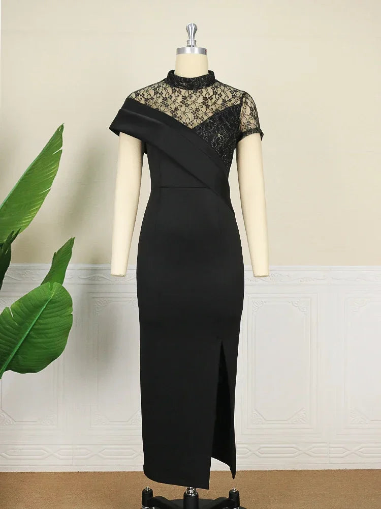 Lace Neck Dresses - Shop with Ameera