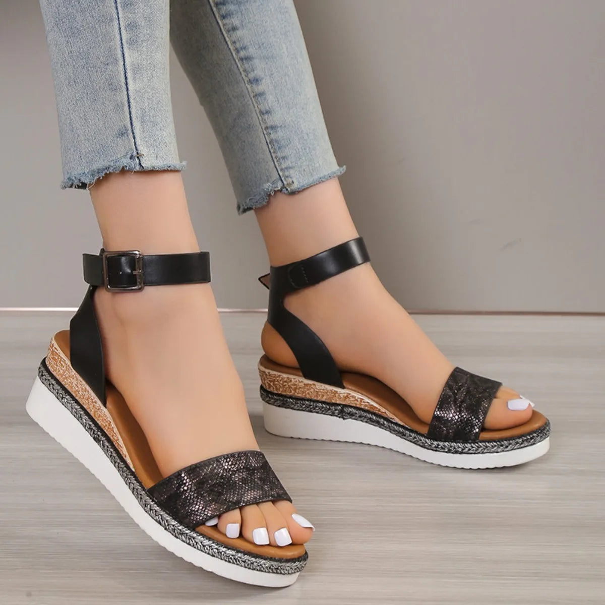Buckle Strap Sandals - Shop with Ameera