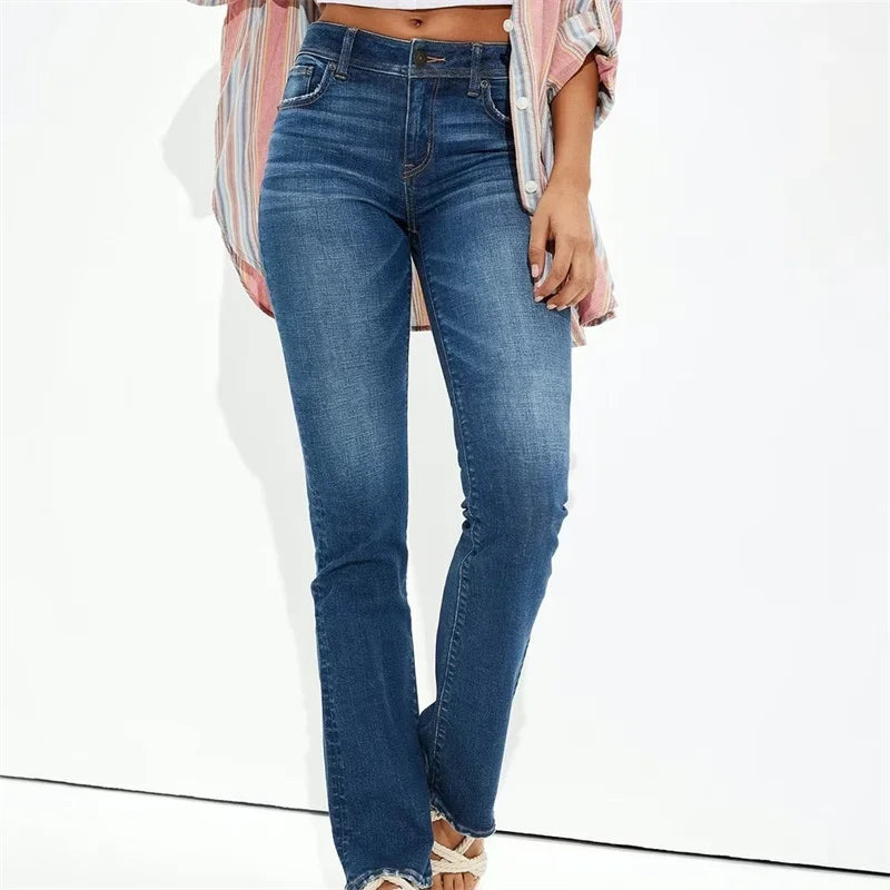 Blue Straight Jeans - Shop with Ameera