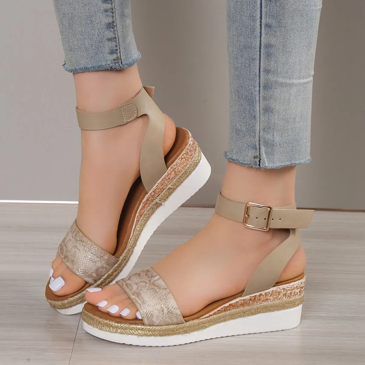 Buckle Strap Sandals - Shop with Ameera