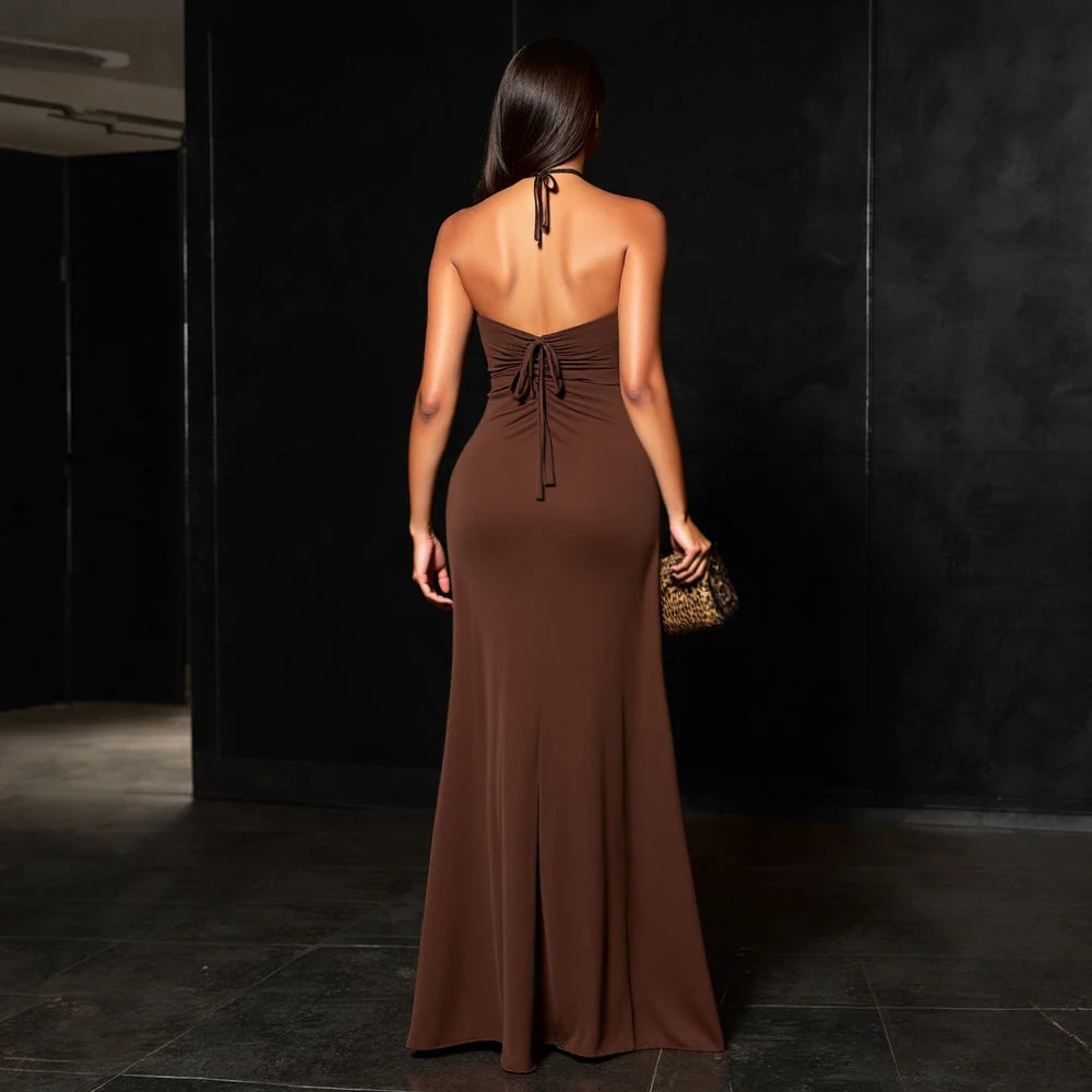 Coffee Brown Dress - Shop with Ameera