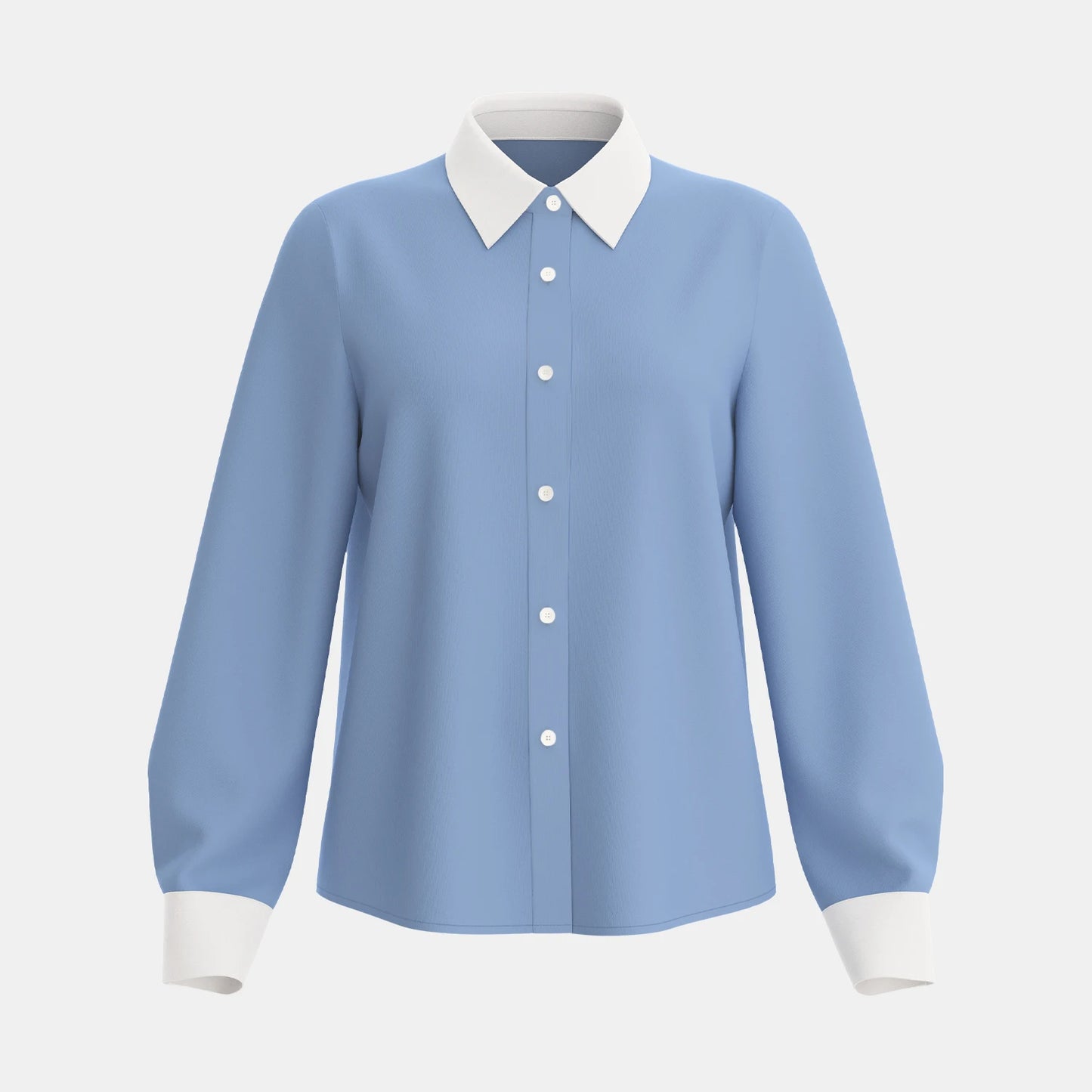 White Blue Shirt - Shop with Ameera