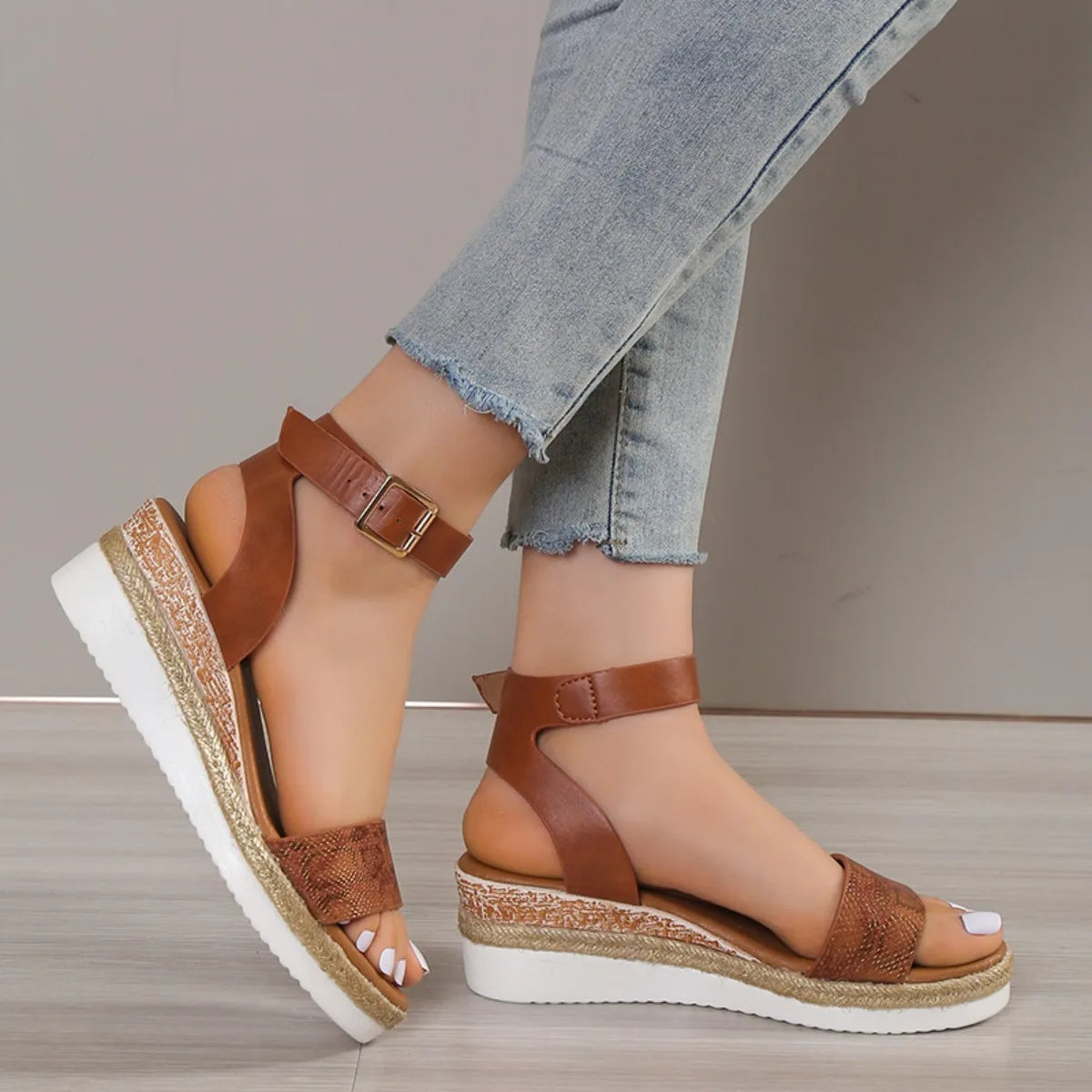 Buckle Strap Sandals - Shop with Ameera