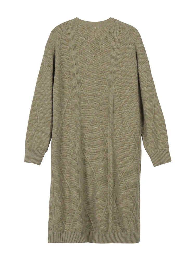 Khaki Sweater Dress