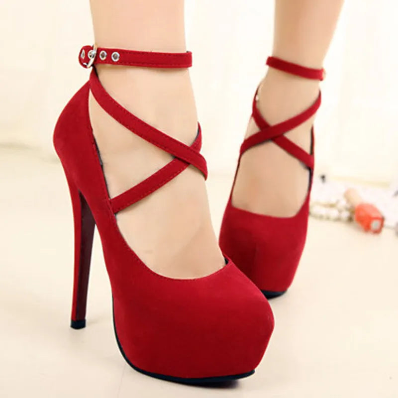 Ankle Strap Round Toe Shoes