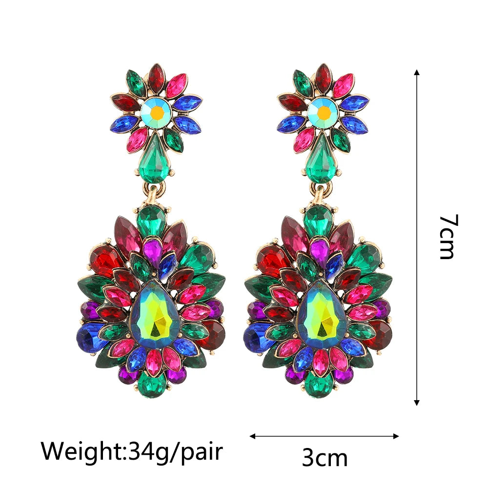 Double Crystal Earrings - Shop with Ameera