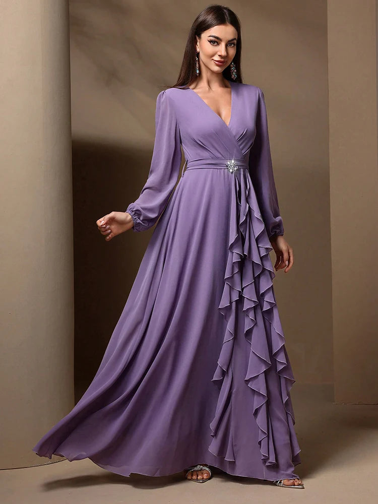 Purple Ruffle Dress