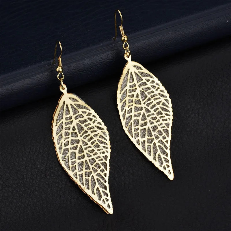 Leaf Drop Earrings - Shop with Ameera