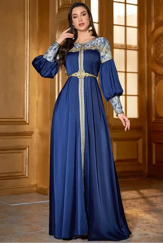 Blue Abaya - Shop with Ameera