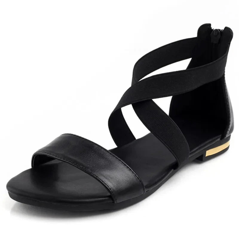 Black Leather Sandals - Shop with Ameera