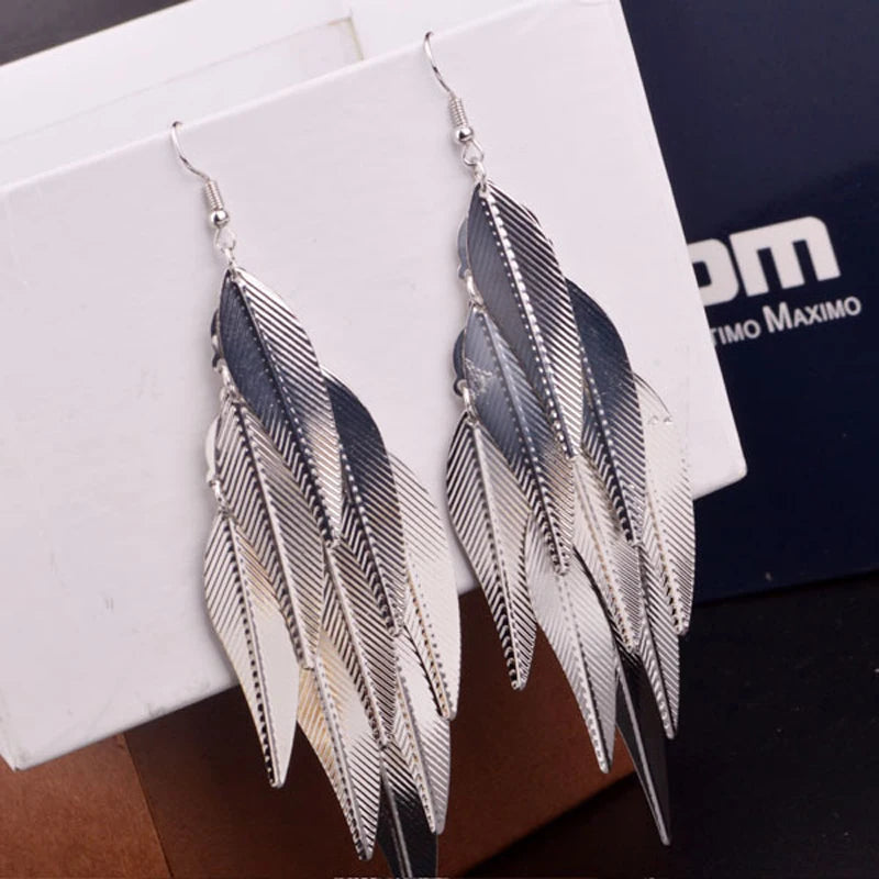 Leaf Drop Earrings - Shop with Ameera