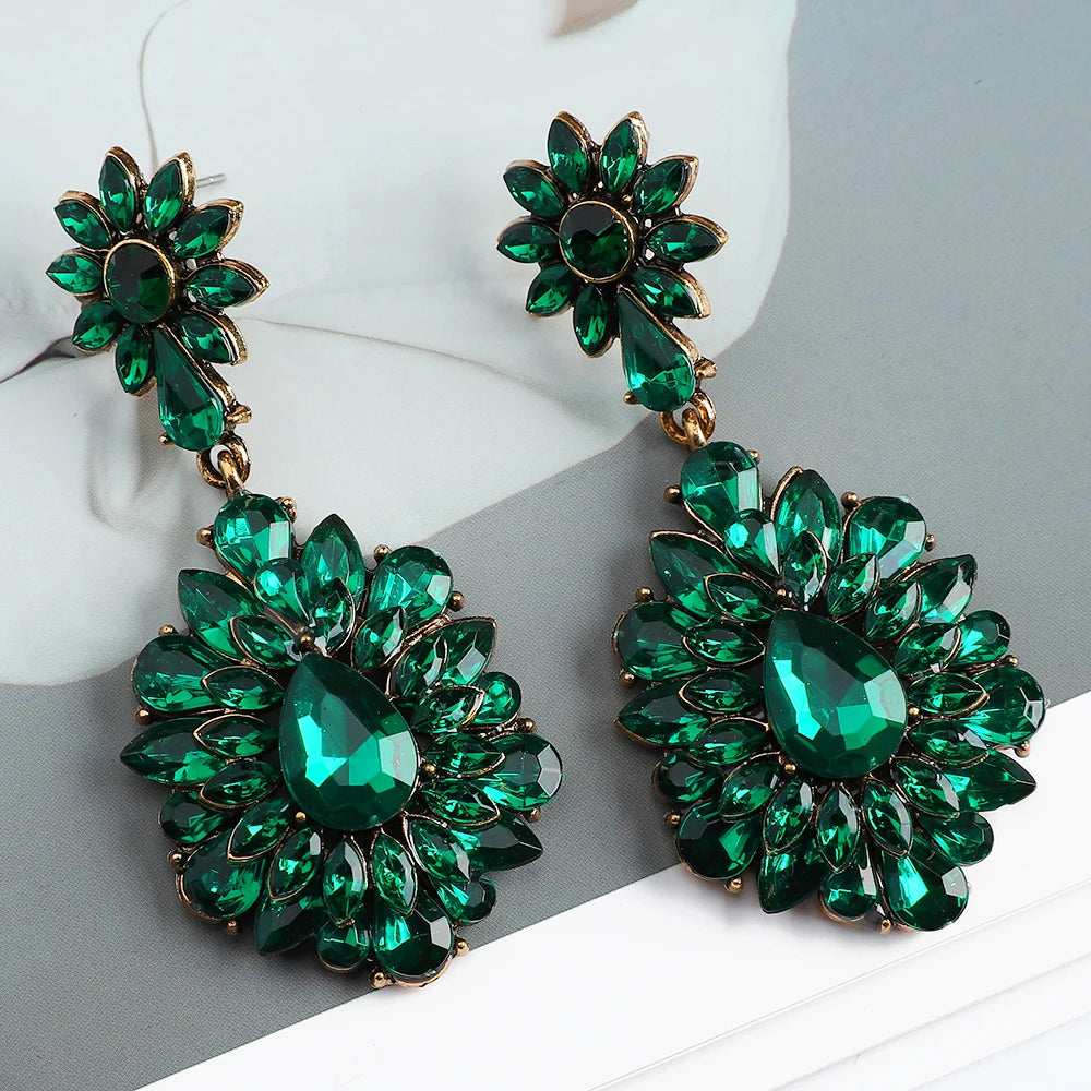 Double Crystal Earrings - Shop with Ameera