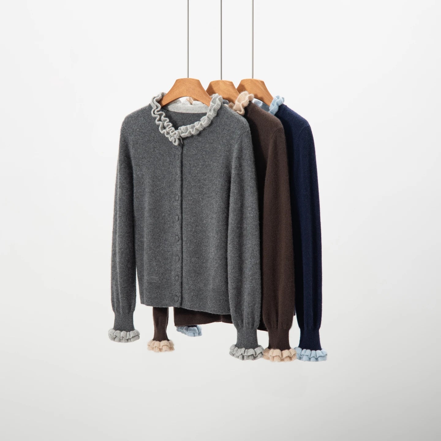 Grey Cashmere Cardigan