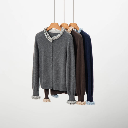 Grey Cashmere Cardigan