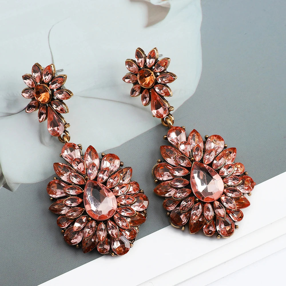 Double Crystal Earrings - Shop with Ameera