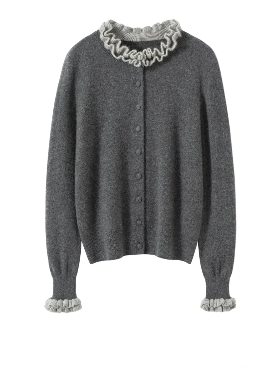 Grey Cashmere Cardigan