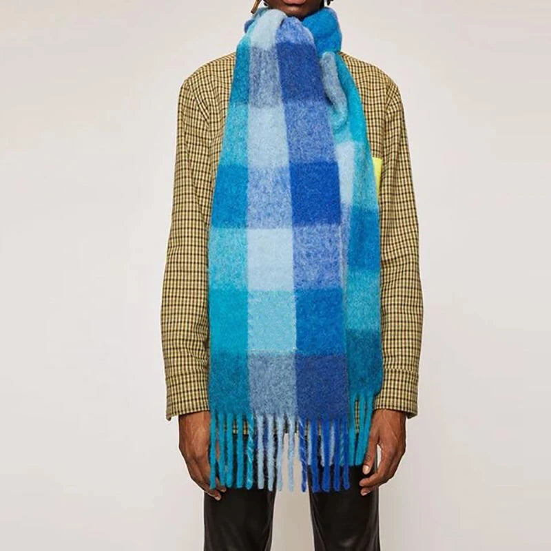 Unisex Plaid Scarf