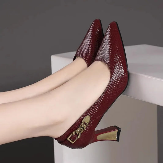 Leather Stiletto - Shop with Ameera