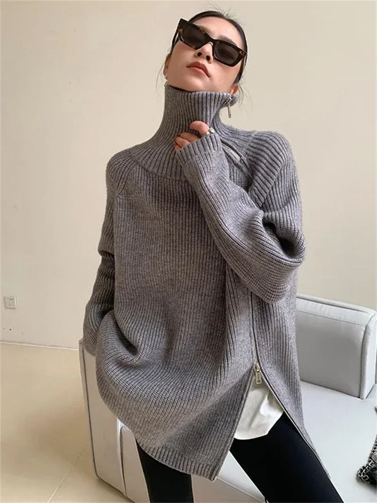 Oversize Zip Sweaters