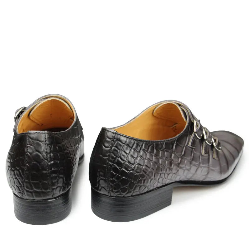 Crocodile Print Leather Shoe