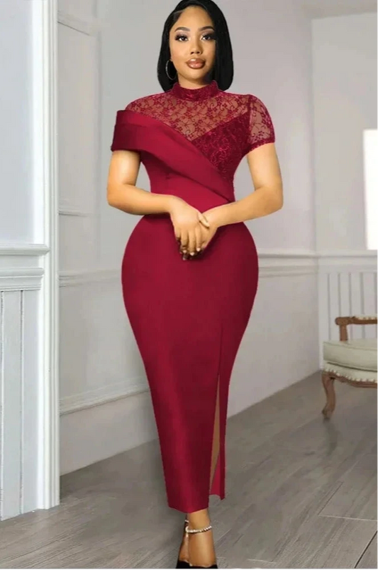 Lace Neck Dresses - Shop with Ameera