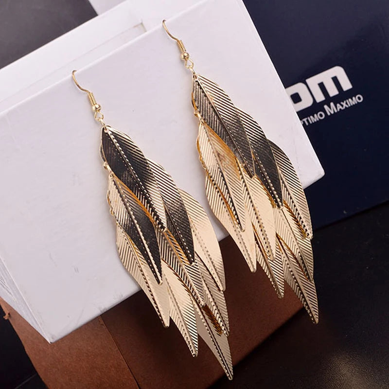 Leaf Drop Earrings - Shop with Ameera