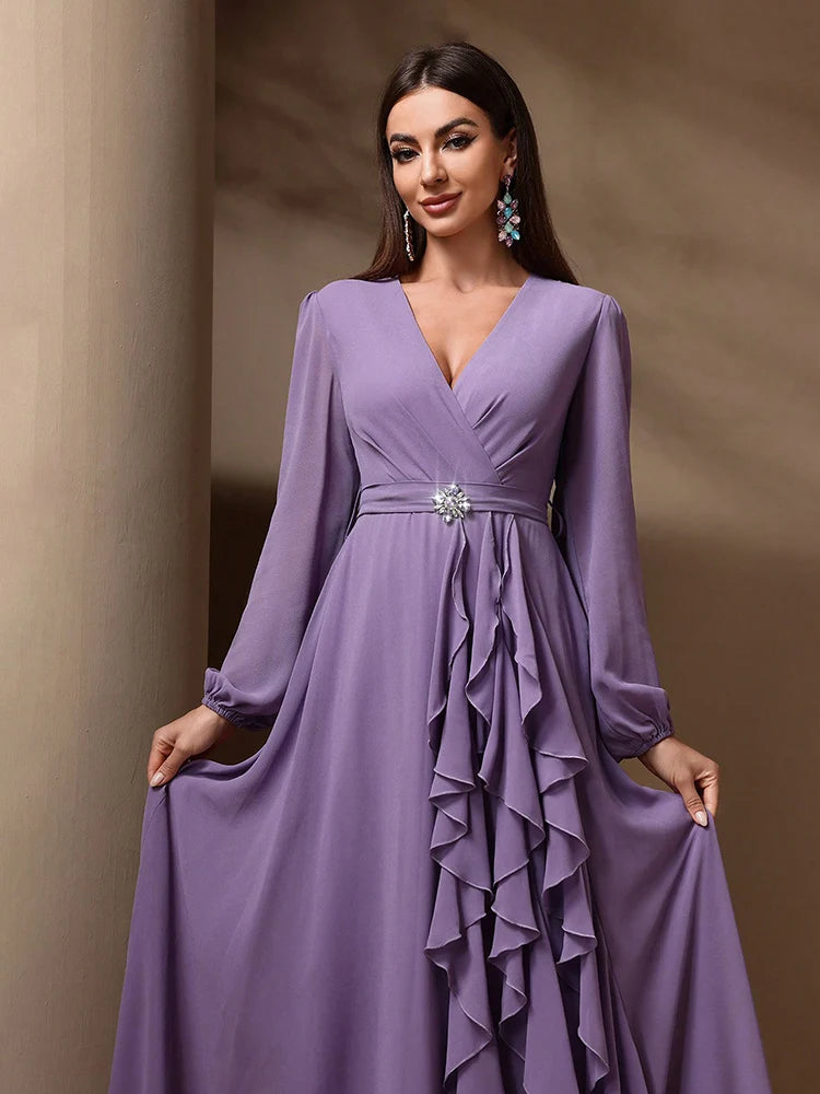 Purple Ruffle Dress