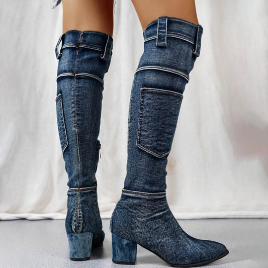 Denim Boots