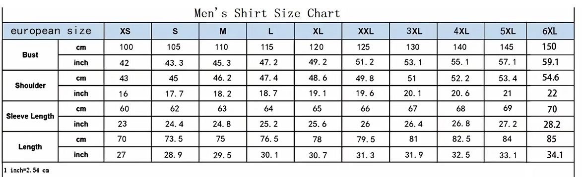 European Shirts XS-6XL - Shop with Ameera