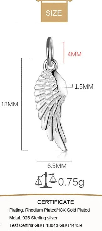 Angel Wings Charm Pendant - Shop with Ameera