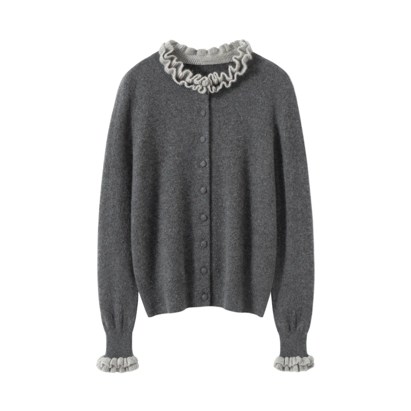 Grey Cashmere Cardigan