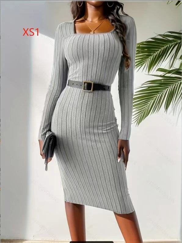 Grey Sraight Dress