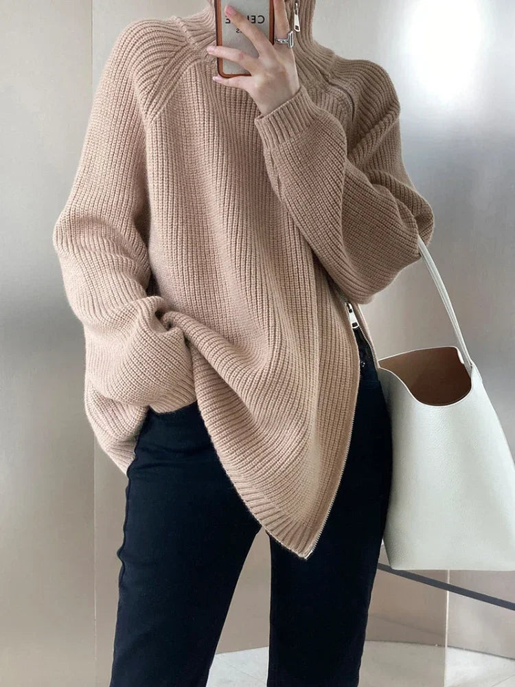 Oversize Zip Sweaters