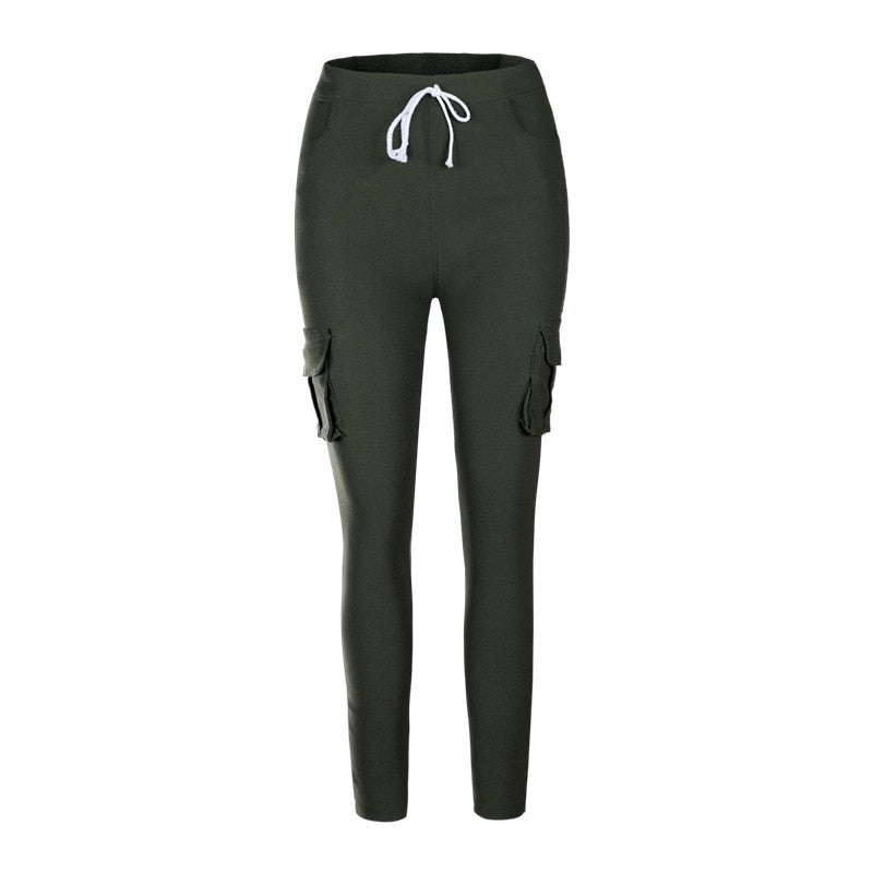 High Rise Cargo Trousers