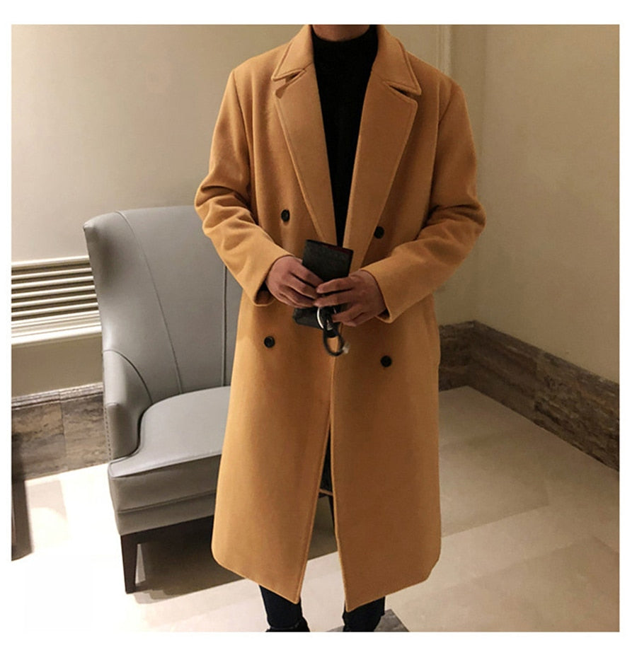 Oversized Longline Double Breasted Coat - Shop With Ameera