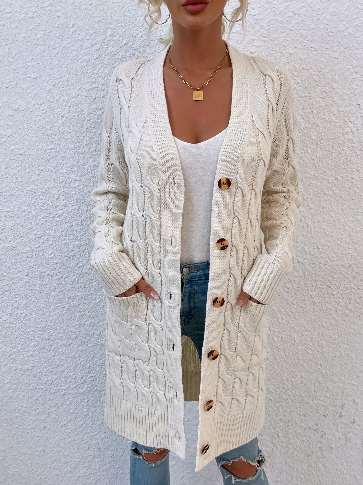 Cable-Knit Cardigan - Shop With Ameera