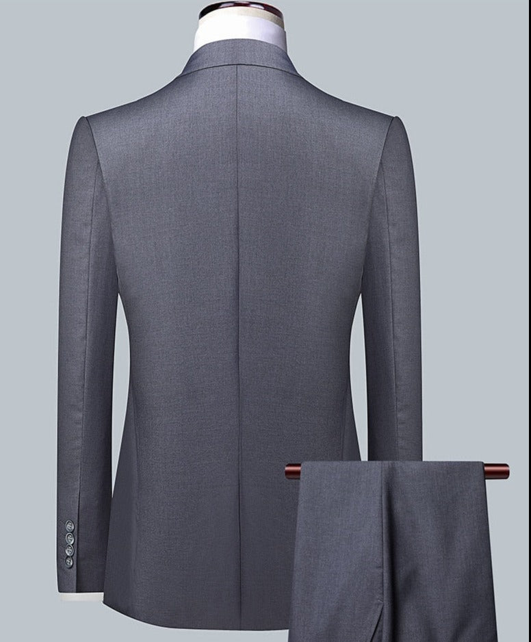 3-Piece Slim-Fit Business Suit