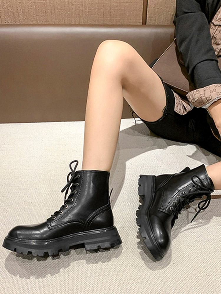Chunky Combat Boots - Shop With Ameera