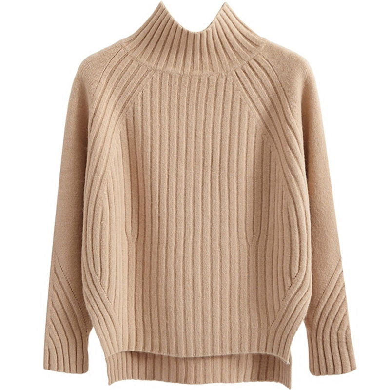 Half-Turtleneck Knitted Women Sweater - Shop With Ameera